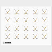 Hockey Sticks Ronde Sticker (Vel)
