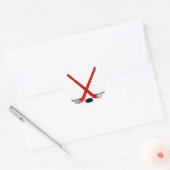 Hockey Sticks Ronde Sticker (Envelop)