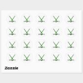 Hockey Sticks Ronde Sticker (Vel)