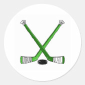 Hockey Sticks Ronde Sticker (Voorkant)