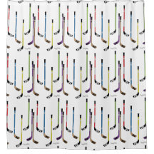 Hockey Sticks Shower Curtain