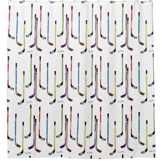 Hockey Sticks Shower Curtain Douchegordijn (Voorkant)