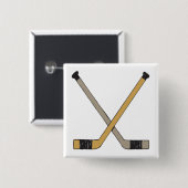 Hockey Sticks Vierkante Button 5,1 Cm (Voorkant /achterkant)