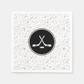 Hockey Sticks Zwart Wit Stijlvolle Sportieve Atlet Servet (Voorkant)