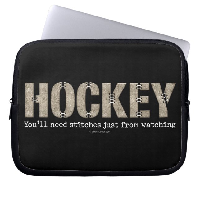 Hockey Stitches Laptop Sleeve (Voorkant)
