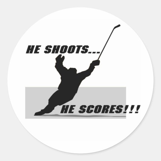Hockey T-shirts en cadeautjes. Ronde Sticker (Voorkant)