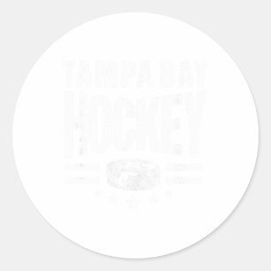 Hockey Tampa Y Throwck Blauw Tb Retro Tampa Y Fan Ronde Sticker
