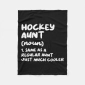 Hockey Tante Definitie Grappig Amp; Sassy Sports Fleece Deken (Voorkant)