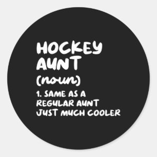 Hockey Tante Definitie Leuk en Sassy Sport Ronde Sticker