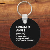 Hockey Tante Definitie Leuk en Sassy Sport Sleutelhanger (Voorkant)