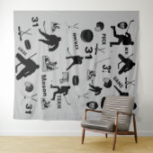 Hockey Tapestry Wandkleed (In Situ (horizontaal))