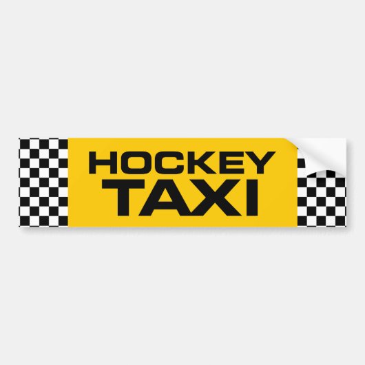 Hockey Taxi Bumpersticker (Voorkant)