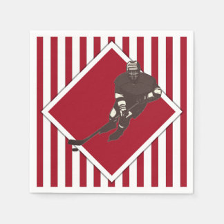 Hockey Team Red Napkins Servet