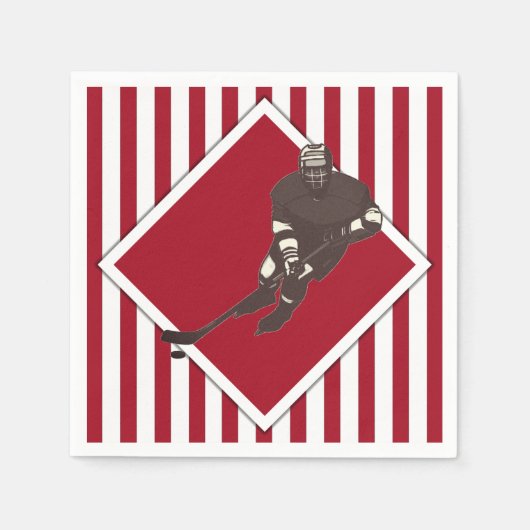 Hockey Team Red Napkins Servet (Voorkant)