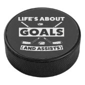 Hockey Team Spirit Quote Tee Hockey Puck (3/4)