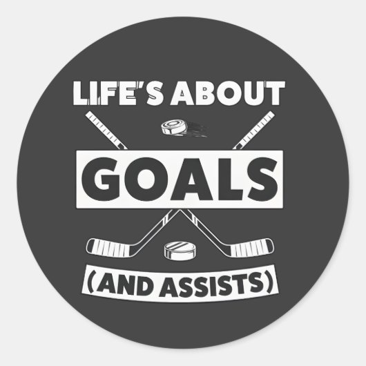 Hockey Team Spirit Quote Tee Ronde Sticker (Voorkant)