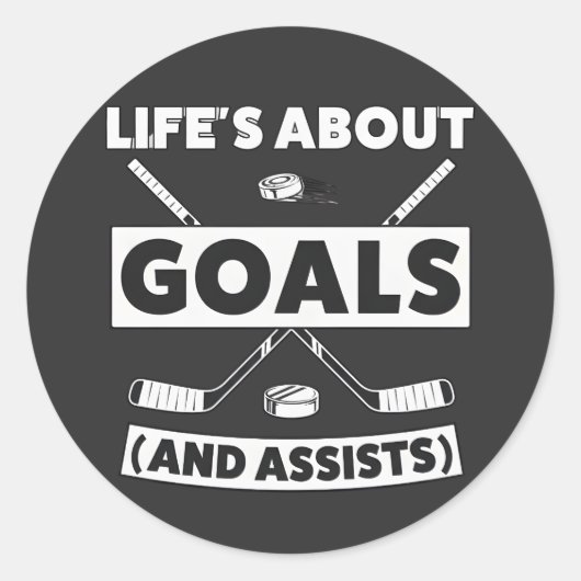 Hockey Team Spirit Quote Tee Ronde Sticker (Voorkant)