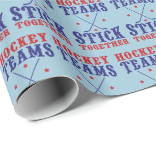 Hockey Teams Stick Together Gift Wrap Cadeaupapier