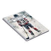 Hockey terug naar school sport Spiral Foto Notitie Notitieboek (Rechterzijde)