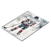 Hockey terug naar school sport Spiral Foto Notitie Notitieboek (Linkerzijde)