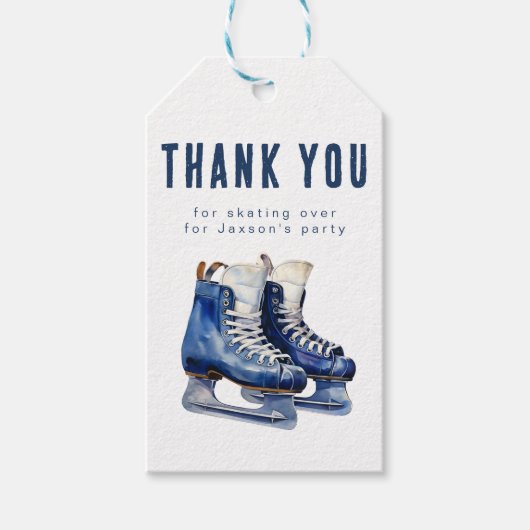 Hockey Thema Custom Dank u Gift Bag Label Cadeaulabel (Voorkant)