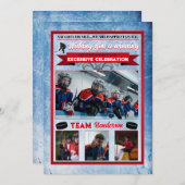 Hockey thema foto Kerstmis Kaart (Voorkant / Achterkant)