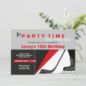 Hockey-thema Uitnodiging (Staand voorkant)