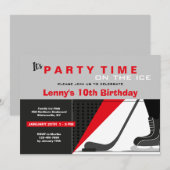 Hockey-thema Uitnodiging (Voorkant / Achterkant)