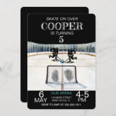 Hockey thema Verjaardag Kaart (Voorkant / Achterkant)