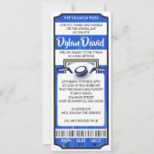 HOCKEY TICKET Bar Bat Mitzvah Uitnodiging (Voorkant)