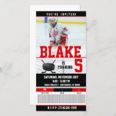Hockey Ticket Invitation| BIRTHDAYS (Voorkant / Achterkant)
