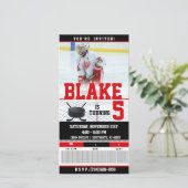 Hockey Ticket Invitation| BIRTHDAYS (Staand voorkant)