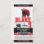 Hockey Ticket Invitation| BIRTHDAYS (Voorkant)