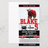 Hockey Ticket Invitation| BIRTHDAYS (Voorkant / Achterkant)