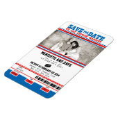 Hockey Ticket Photo Save the Date Magneet (Linkerzijde)