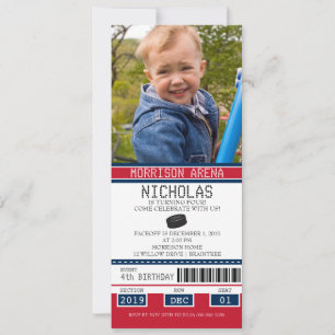 Hockey Ticket Verjaardag Kaart