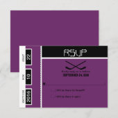 Hockey Ticket Wedding RSVP (Voorkant / Achterkant)