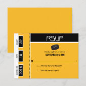 Hockey Ticket Wedding RSVP (Voorkant / Achterkant)