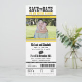 Hockey Ticket Wedding Save the Date (Staand voorkant)