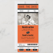Hockey Ticket Wedding Save the Date (Voorkant)