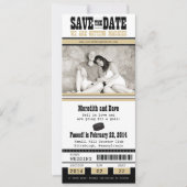 Hockey Ticket Wedding Save the Date (Voorkant)