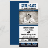 Hockey Ticket Wedding Save the Date (Voorkant / Achterkant)