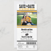 Hockey Ticket Wedding Save the Date (Voorkant)
