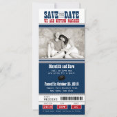 Hockey Ticket Wedding Save the Date (Voorkant)