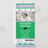 Hockey Ticket Wedding Uitnodiging (Voorkant)