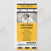 Hockey Ticket Wedding Uitnodiging (Voorkant)