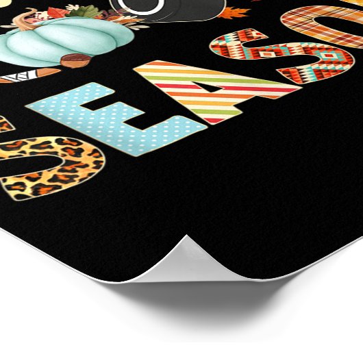 Hockey Tis The Season Pumpkin Autumn Fall Thanksgi Poster (Hoek)