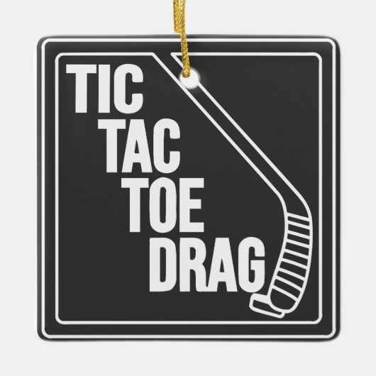 Hockey Toe Drag Keramisch Ornament (Voorkant)