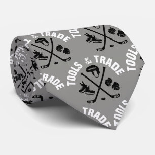 Hockey Tools of the Trade on Grey Stropdas