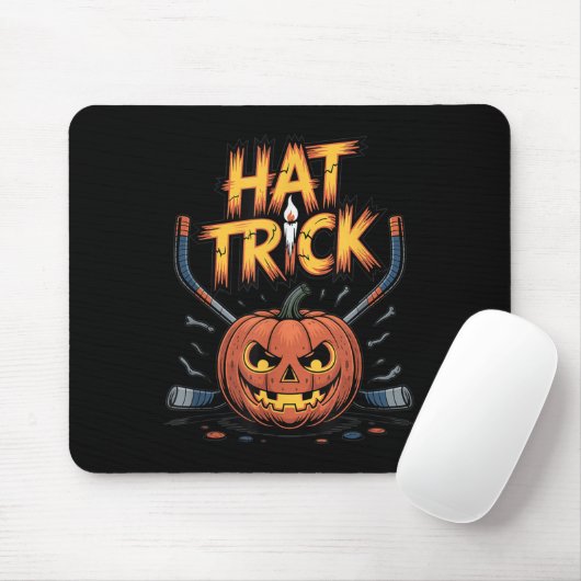 Hockey Trick Halloween Soky Pumpkin Ice Hockey Hal Muismat (Met muis)